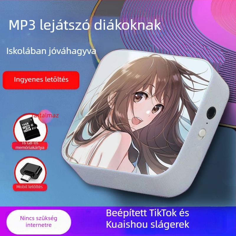 Bluetooth MP3-lejátszó diákoknak – hordozható eszköz zenehallgatásra és angol hallgatásra, középiskolásoknak