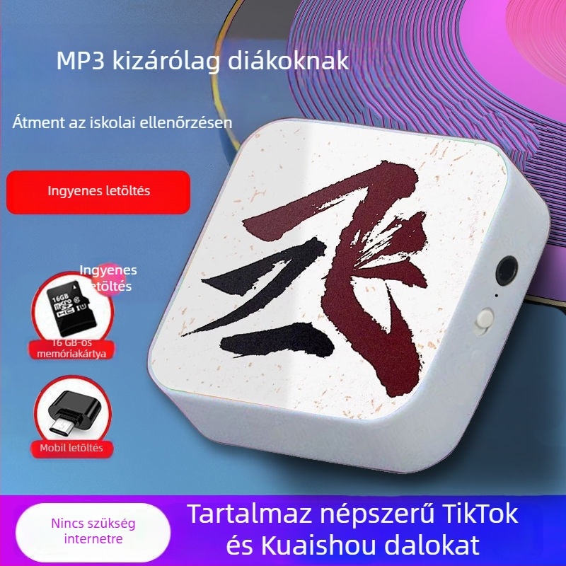 Bluetooth MP3-lejátszó diákoknak – hordozható eszköz zenehallgatásra és angol hallgatásra, középiskolásoknak