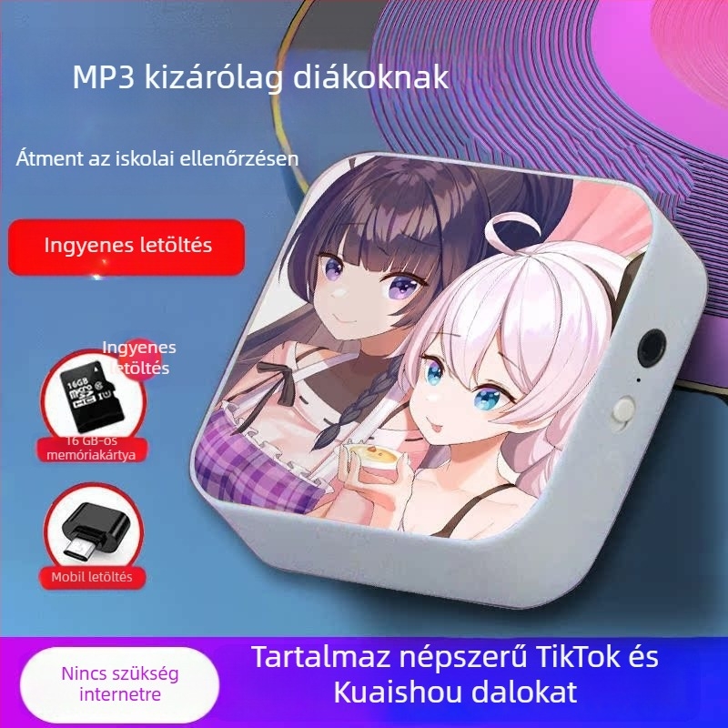 Bluetooth MP3-lejátszó diákoknak – hordozható eszköz zenehallgatásra és angol hallgatásra, középiskolásoknak