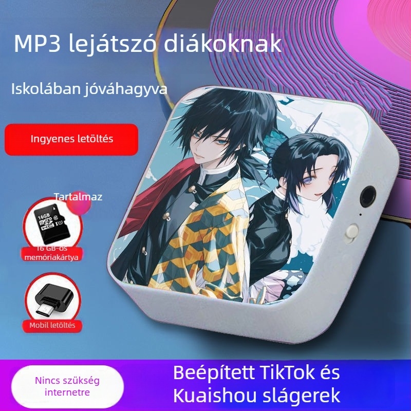 Bluetooth MP3-lejátszó diákoknak – hordozható eszköz zenehallgatásra és angol hallgatásra, középiskolásoknak