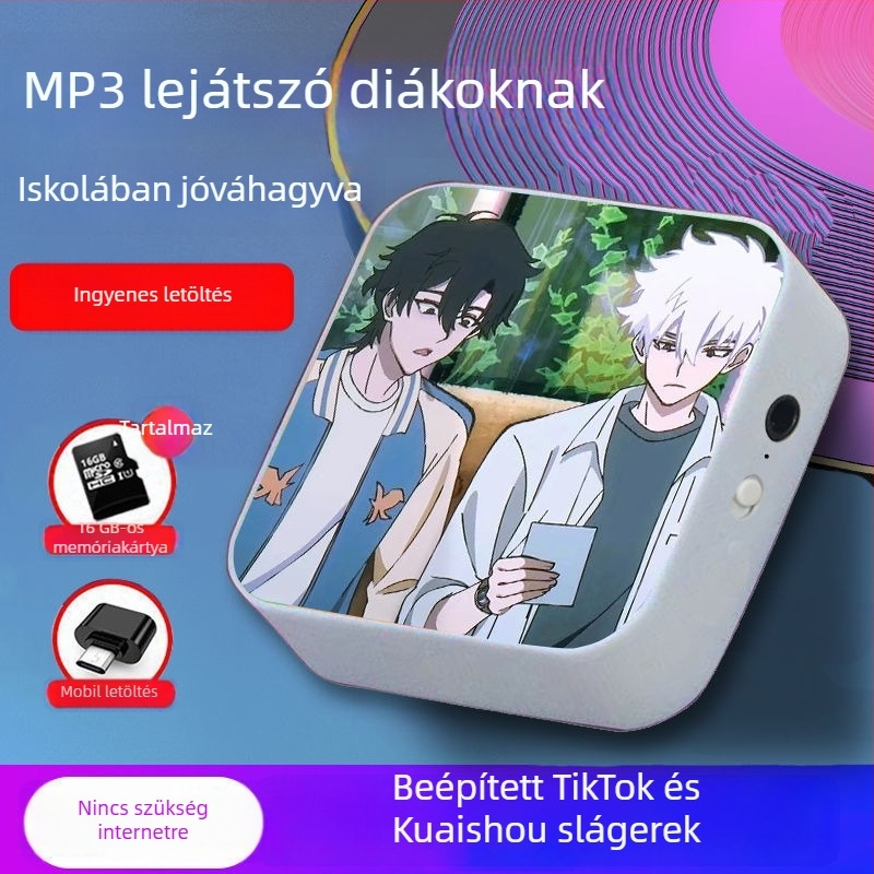 Bluetooth MP3-lejátszó diákoknak – hordozható eszköz zenehallgatásra és angol hallgatásra, középiskolásoknak