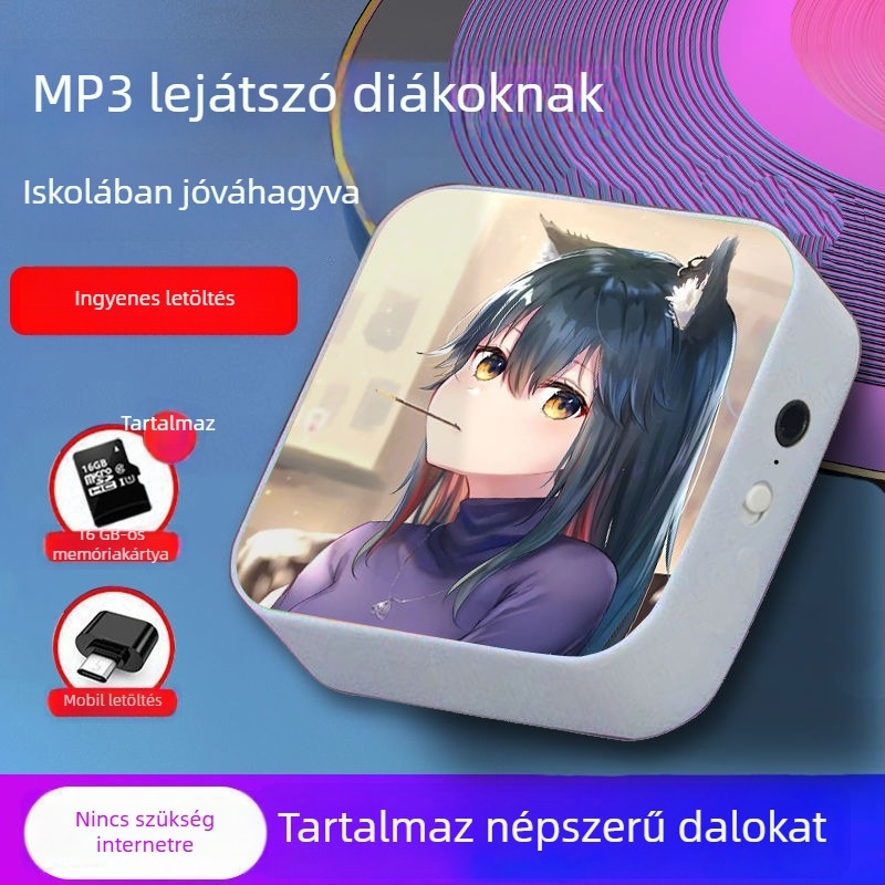 Bluetooth MP3-lejátszó diákoknak – hordozható eszköz zenehallgatásra és angol hallgatásra, középiskolásoknak