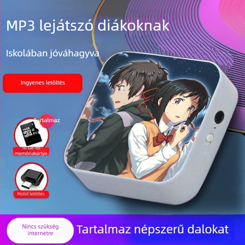 Bluetooth MP3-lejátszó diákoknak – hordozható eszköz zenehallgatásra és angol hallgatásra, középiskolásoknak