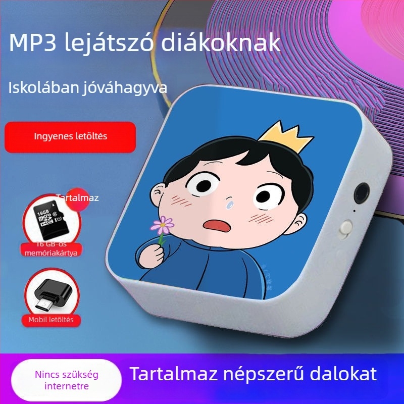 Bluetooth MP3-lejátszó diákoknak – hordozható eszköz zenehallgatásra és angol hallgatásra, középiskolásoknak