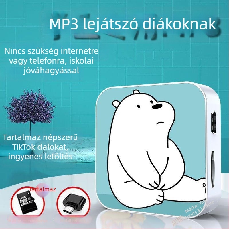 Bluetooth MP3-lejátszó diákoknak – hordozható eszköz zenehallgatásra és angol hallgatásra, középiskolásoknak