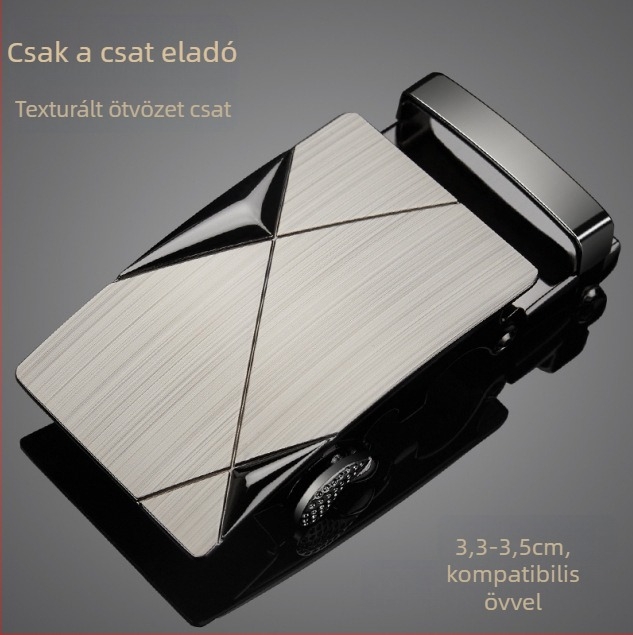 Férfi öv ötvözetből készült automata csattal, négyzet alakú csattal, üzleti stílus, testreszabható