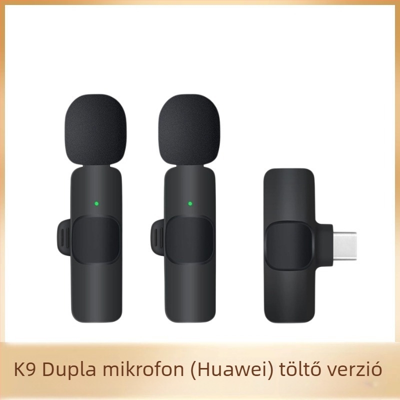 Q8 vezeték nélküli lavalier mikrofon mobil felvételekhez, zajcsökkentés, kültéri élő közvetítéshez, hosszú akkumulátor-élettartam