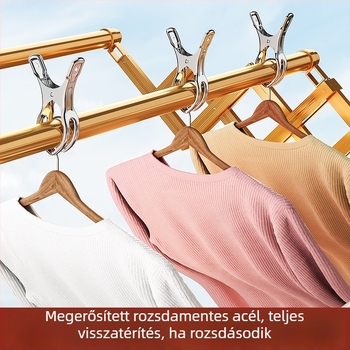 Rozsdamentes acélból készült szárító klipek, modell 201, csomagolás 1000 darab.