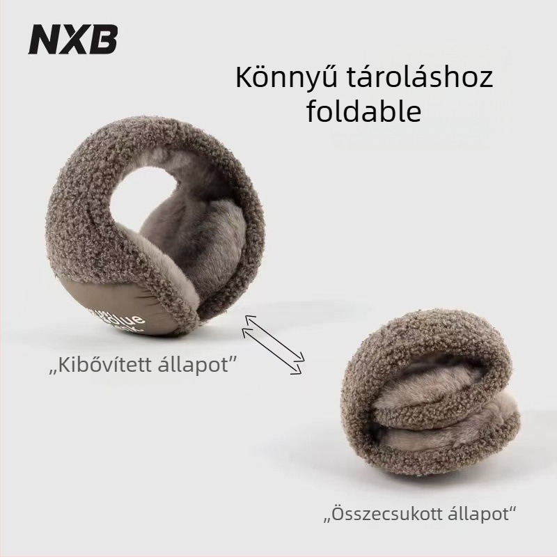 Férfi téli fülvédő, fleece-béléssel, vastag, összecsukható, kültéri kerékpározáshoz