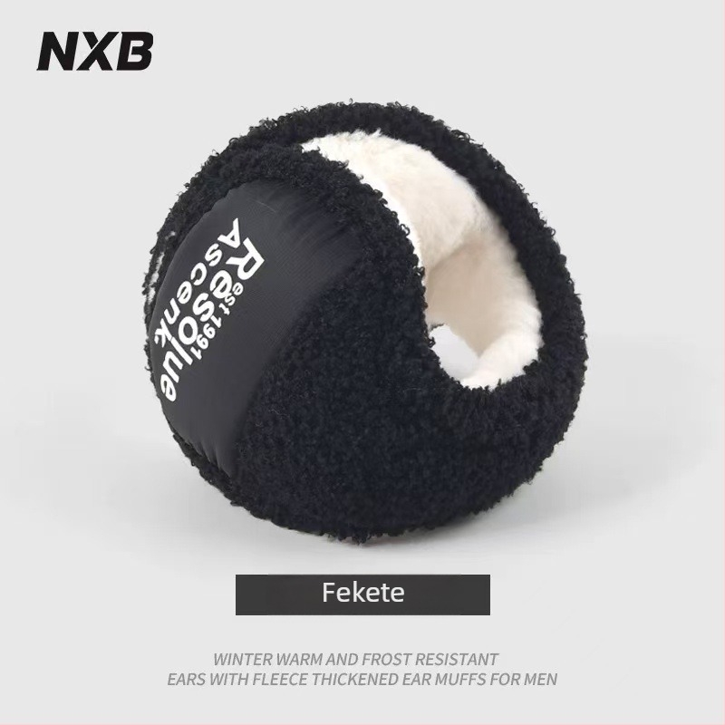 Férfi téli fülvédő, fleece-béléssel, vastag, összecsukható, kültéri kerékpározáshoz