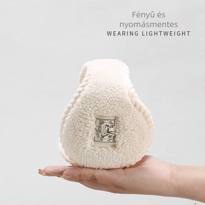Nyúl-szőrme fülvédő, fleece-betétes, uniszex, kültéri használatra, ősz–tél