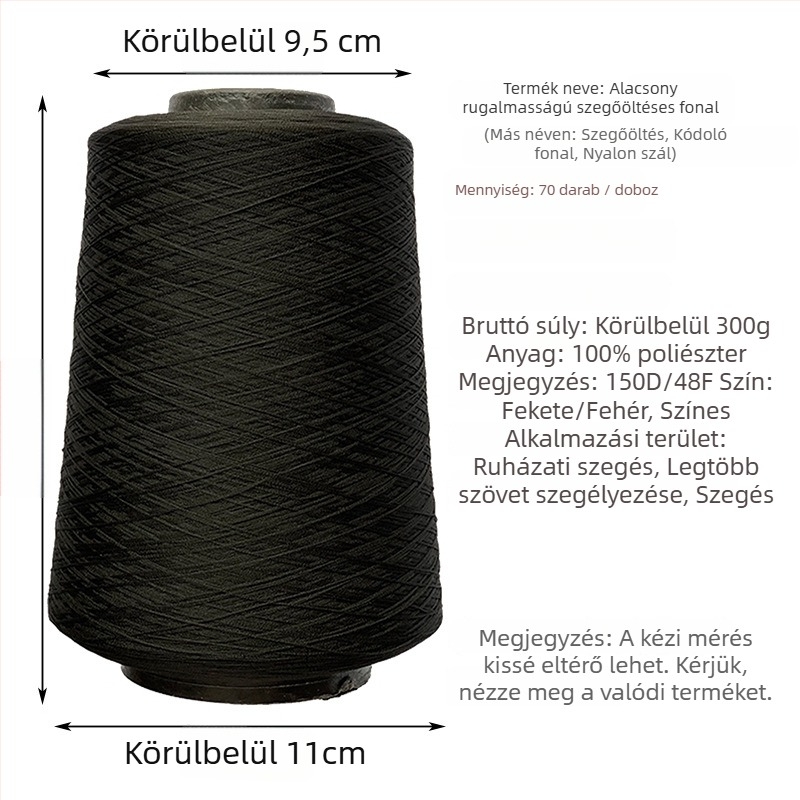 Yihan Copy Edge Line varrószál, 150D elasztikus poliészter, ideális kesztyűkhöz, lakástextíliákhoz, ruházathoz és függönyökhöz