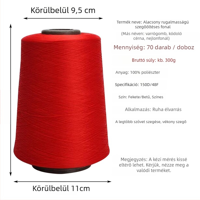 Yihan Copy Edge Line varrószál, 150D elasztikus poliészter, ideális kesztyűkhöz, lakástextíliákhoz, ruházathoz és függönyökhöz