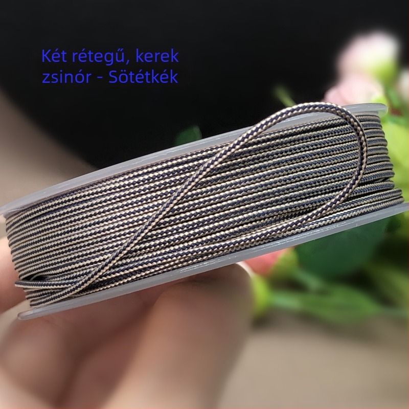 Ékszerkészítő zsinór jáde faragláshoz és Bodhi gyöngyök szövéséhez; körkörös kötött zsinór; speciális vonal