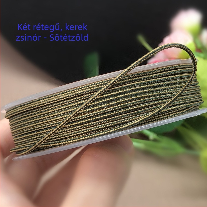 Ékszerkészítő zsinór jáde faragláshoz és Bodhi gyöngyök szövéséhez; körkörös kötött zsinór; speciális vonal