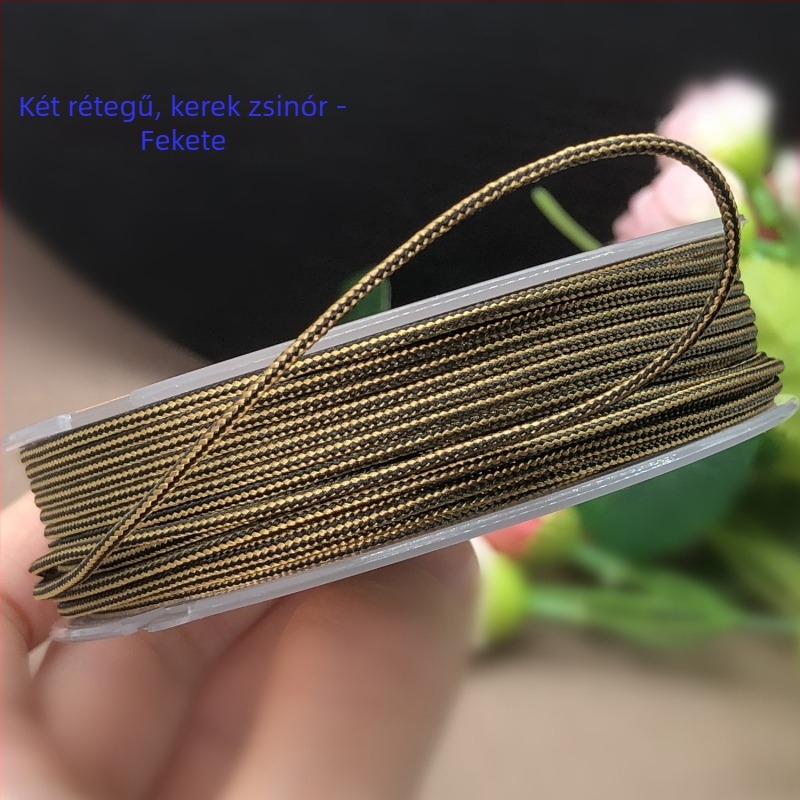 Ékszerkészítő zsinór jáde faragláshoz és Bodhi gyöngyök szövéséhez; körkörös kötött zsinór; speciális vonal