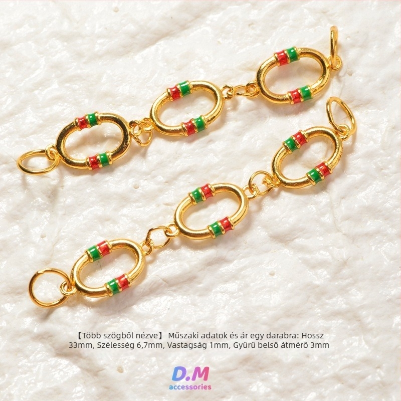 S925 ezüst ovális hosszabbító lánc biztonsági lánccal – DIY ékszerkiegészítő, elektroplatinázott felület, eredeti dizájn, totem minta