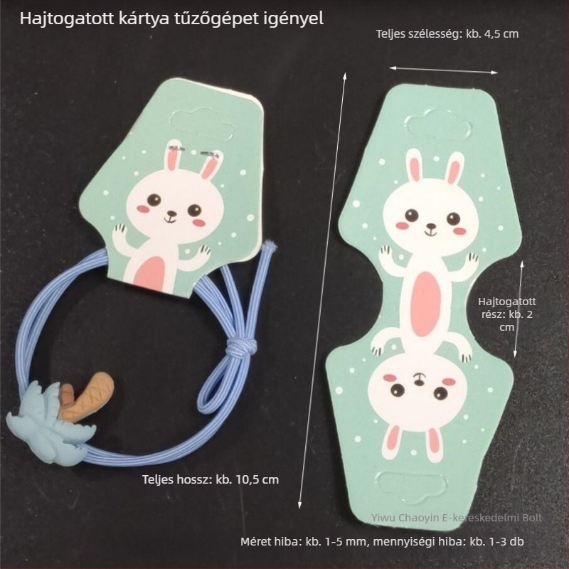 100 db koreai stílusú hajkiegészítő csomagoló kártya DIY projektekhez
