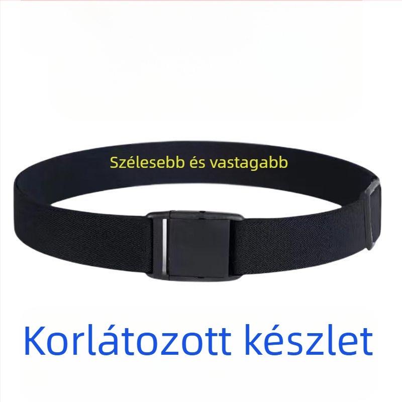 Valódi bőr elasztikus derékszíja férfiaknak és nőknek, tűs csattal, szélesség kevesebb mint 2 cm