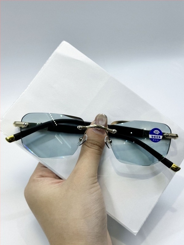 Keret nélküli olvasószemüveg - anti-kék fény, négyzetes keret, vintage retro stílus, 2025 nyár megjelenés