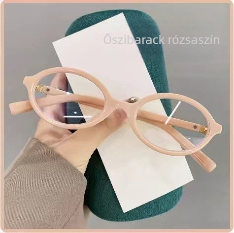 Kékfény elleni olvasószemüveg, kis keret, hordozható, retro kerek fém keret, presbyopia