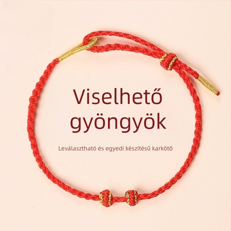 DIY kötött karkötő zsinórból, eredeti dizájn, uniszex, kézzel készített, eredet: Lianyungang