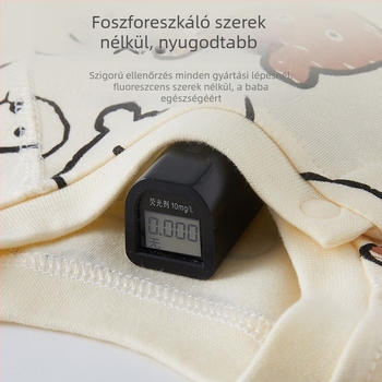 100% pamut rugdalózó hosszú ujjú, újszülötteknek (0-12 hónap), uniszex.