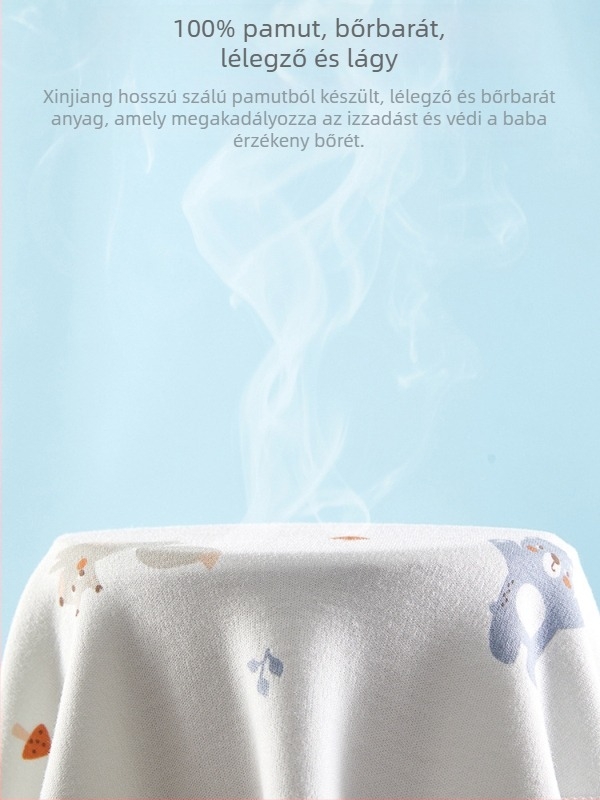 Baba pamut rugdalózó hosszú ujjú, uniszex, 100% pamut, újszülött, diagonális gombzár