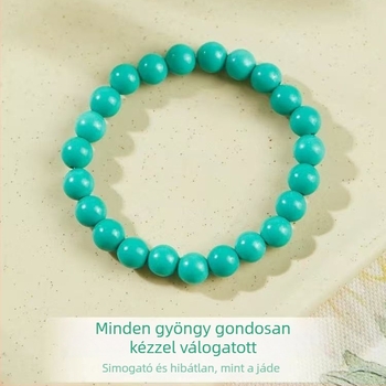 Kézzel készített karkötő optimalizált türkizből (influenszer-stílus; uniszex)