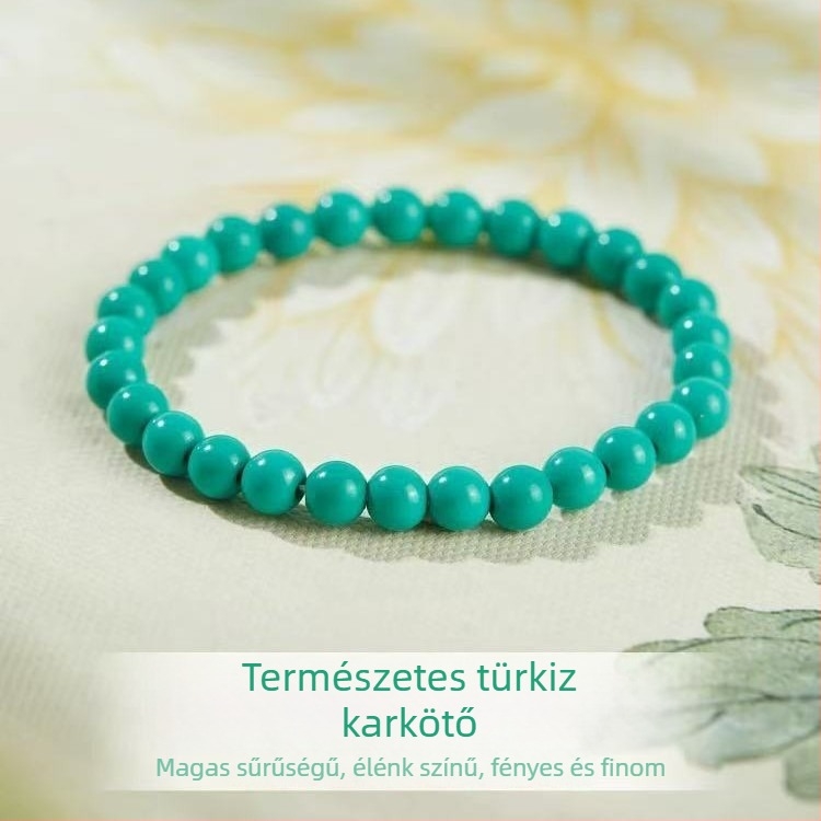 Kézzel készített karkötő optimalizált türkizből (influenszer-stílus; uniszex)