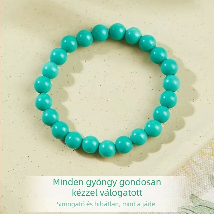 Kézzel készített karkötő optimalizált türkizből (influenszer-stílus; uniszex)