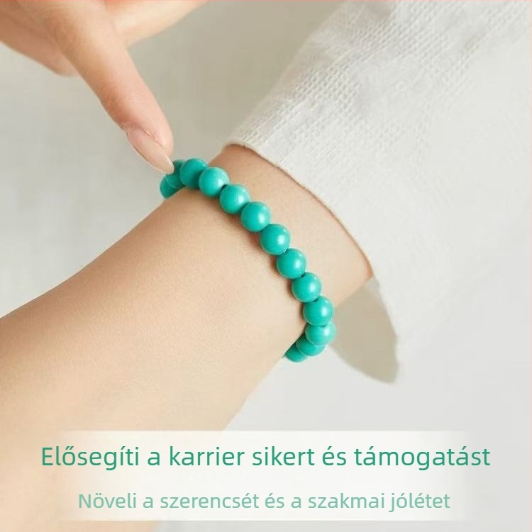 Kézzel készített karkötő optimalizált türkizből (influenszer-stílus; uniszex)