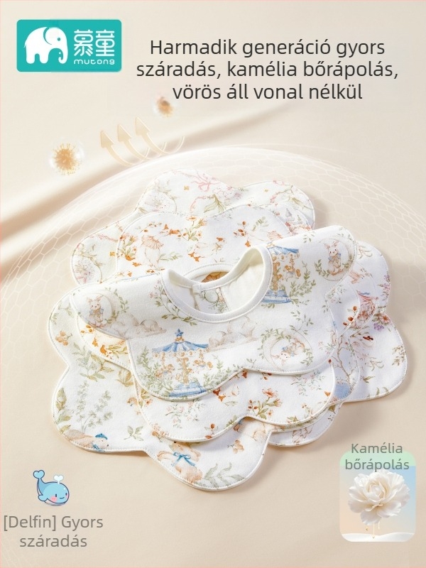 Mu Tong Baba Szalvétás Törölköző – Szívó, Vízálló, Gyorsan száradó, >95% pamut, Rajzfilm minta