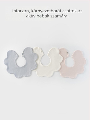 Drool Bib csecsemőknek, 100% pamut, vízálló és lélegző, 360° fedettség, uniszex, 0–3 év