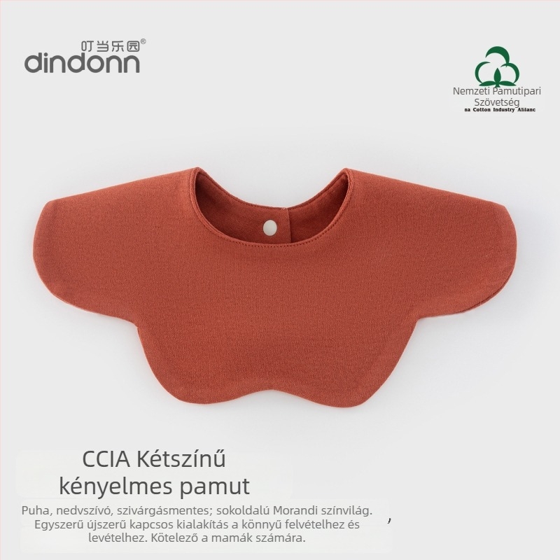 Drool Bib csecsemőknek, 100% pamut, vízálló és lélegző, 360° fedettség, uniszex, 0–3 év