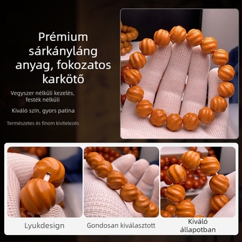 Férfi Monkey Head gyöngy karkötő – modern minimalista stílus, fényes kivitelezés