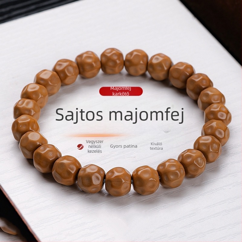 Férfi Monkey Head gyöngy karkötő – modern minimalista stílus, fényes kivitelezés