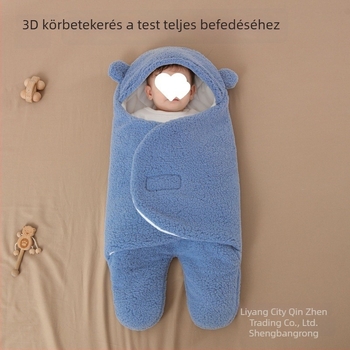 Téli vastag ölelőtakaró újszülött babáknak, ősz-tél, kényelmes, quiltolt fürdőlepedő