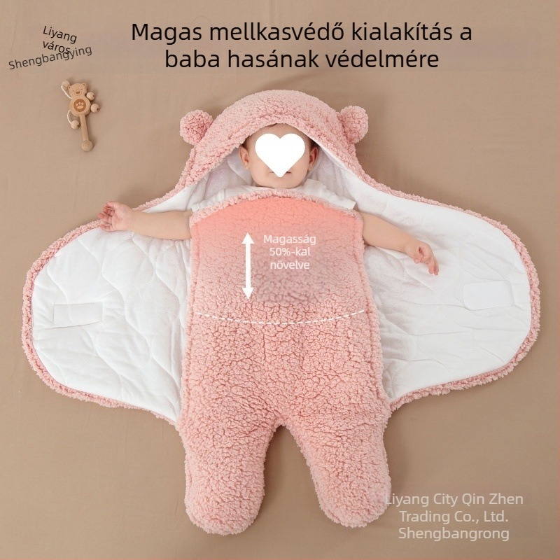 Téli vastag ölelőtakaró újszülött babáknak, ősz-tél, kényelmes, quiltolt fürdőlepedő