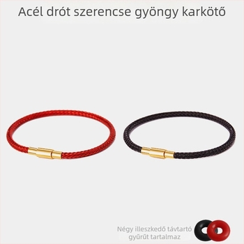 DIY gyöngy karkötő acélszálas zsinórral, állítható, vízálló és tűzálló, kapható több színben és vastagságban