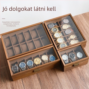Fából készült óradoboz, kínai stílus, fa textúra, kemény tok