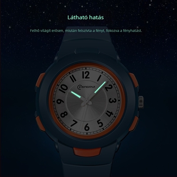 Mingrui MR-8217AQ diák kvarc óra, vízálló 30M, analóg kijelző, lumineszkáló számlap