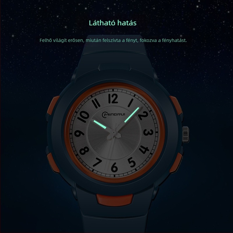 Mingrui MR-8217AQ diák kvarc óra, vízálló 30M, analóg kijelző, lumineszkáló számlap