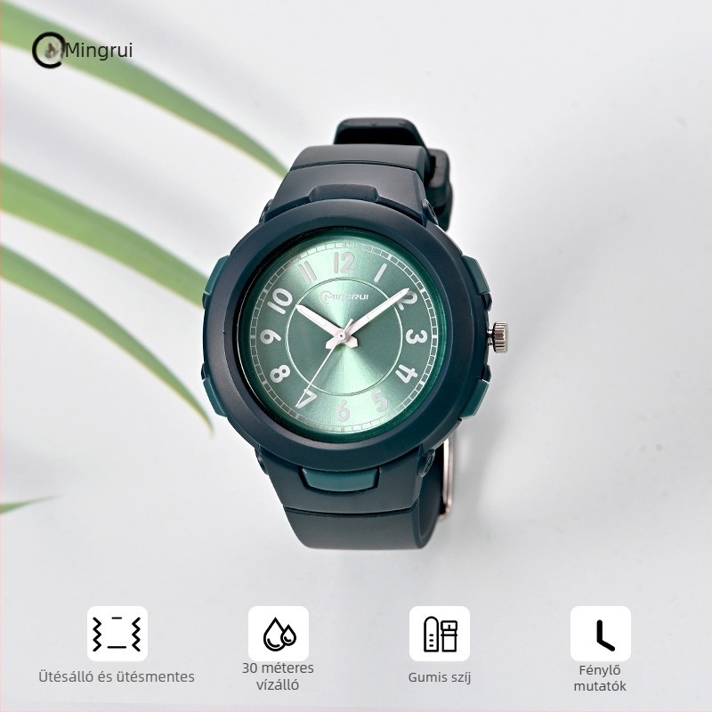 Mingrui MR-8217AQ diák kvarc óra, vízálló 30M, analóg kijelző, lumineszkáló számlap