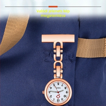 Ápolónői zsebóra — kvarc működés, világító mutatók, nőies stílus, aranyos diákszerű dizájn, tokozás: cinkötvözet