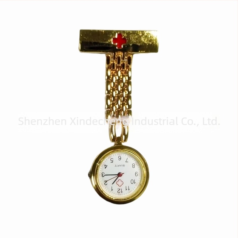 Ápolónői zsebóra — kvarc működés, világító mutatók, nőies stílus, aranyos diákszerű dizájn, tokozás: cinkötvözet