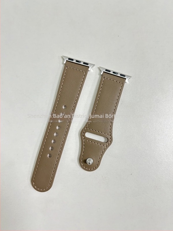 Apple Watch Series 7-höz való valódi bőrszíj Crazy Horse szegecses