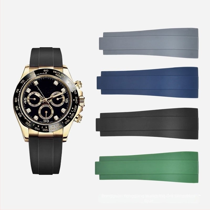 TPU gumi óraszíj 20/21 mm, kompatibilis Rolex Daytona Yacht-Masterrel, férfiak számára