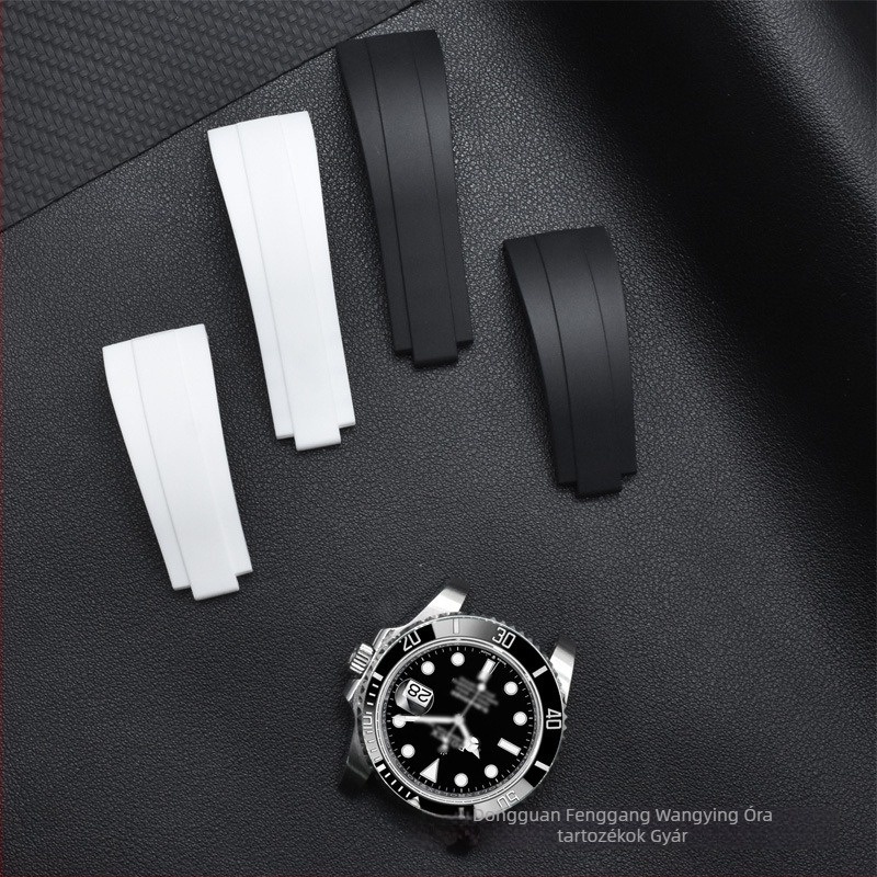 TPU gumi óraszíj 20/21 mm, kompatibilis Rolex Daytona Yacht-Masterrel, férfiak számára