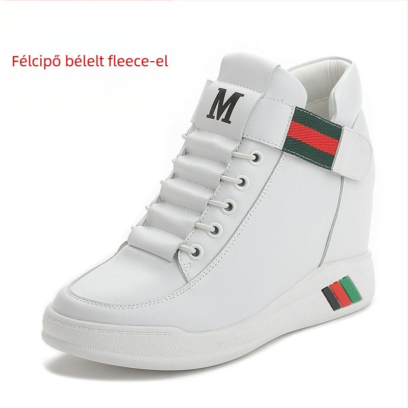 Női magasságot növelő cipő, Velcro, Casual, Koreai stílus, Mikroszálas felsőrész